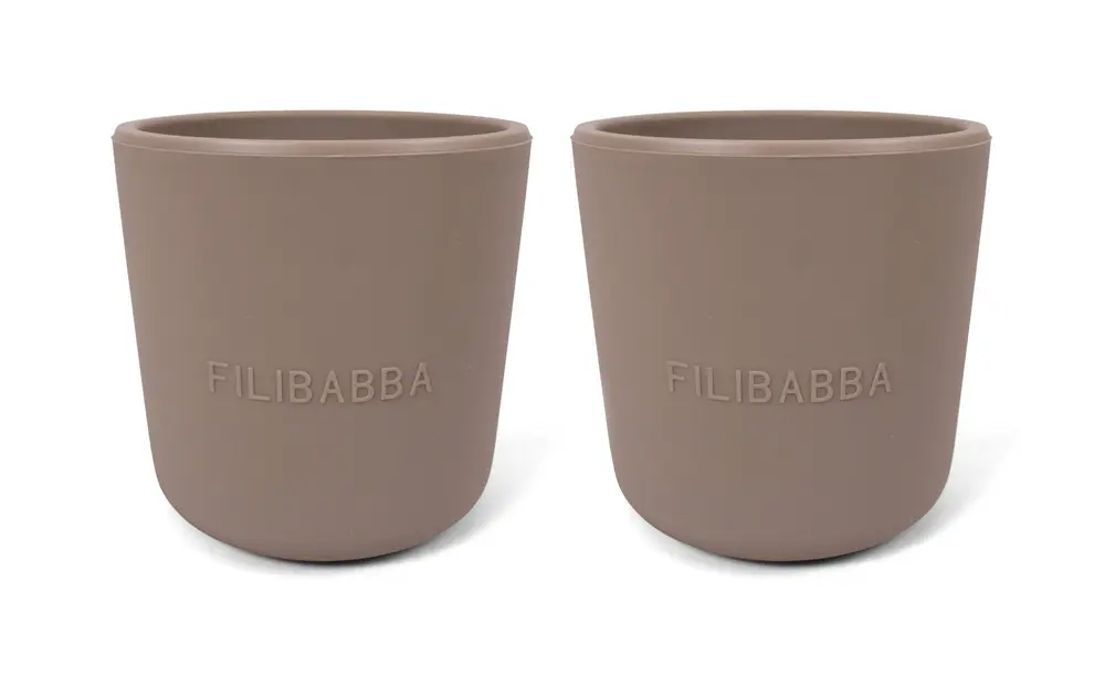 Silikone Kop 2 Pak   Warm Grey fra Filibabba