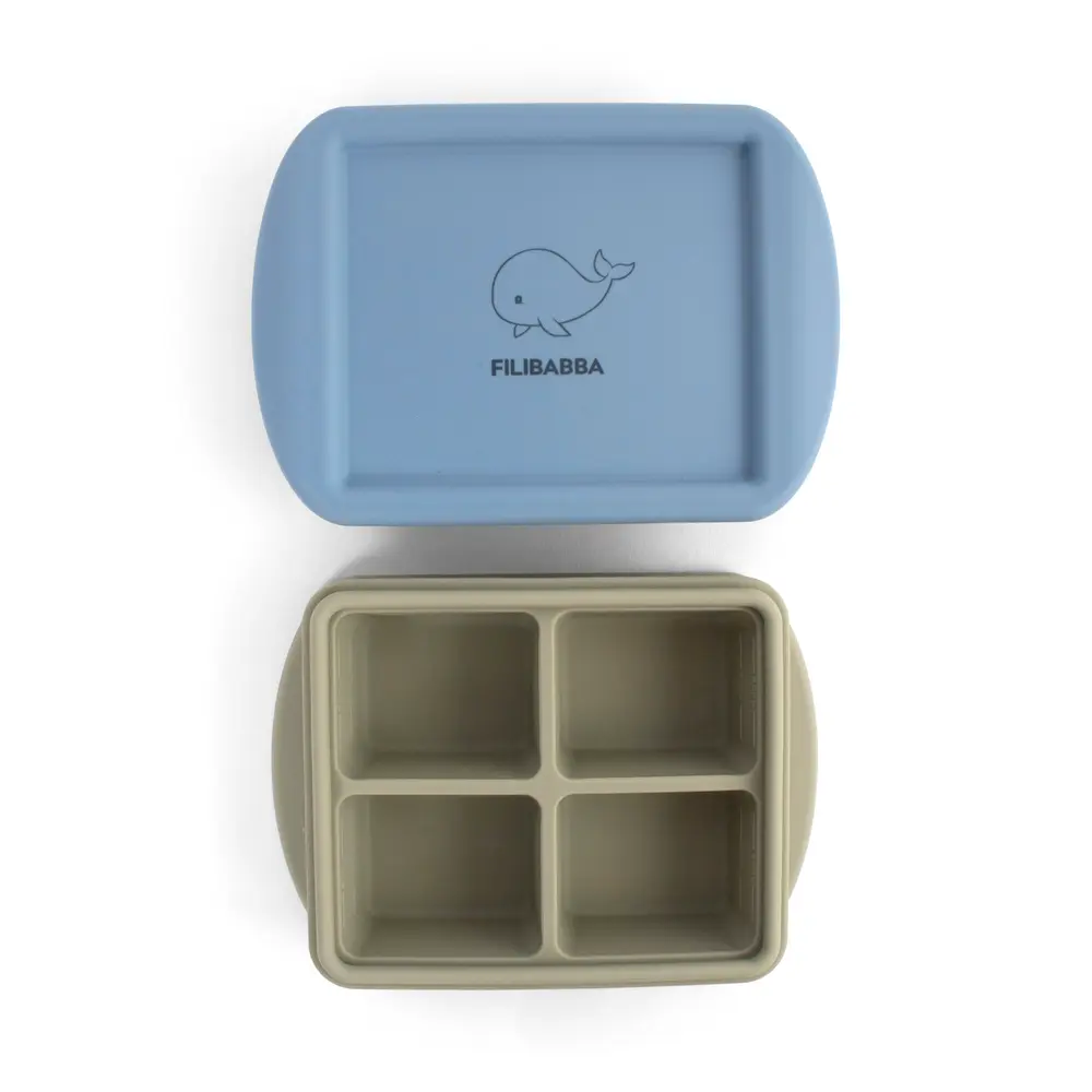 Frysebakke Til Babymad 4x65 Ml   2 Pak   Ocean Mix fra Filibabba
