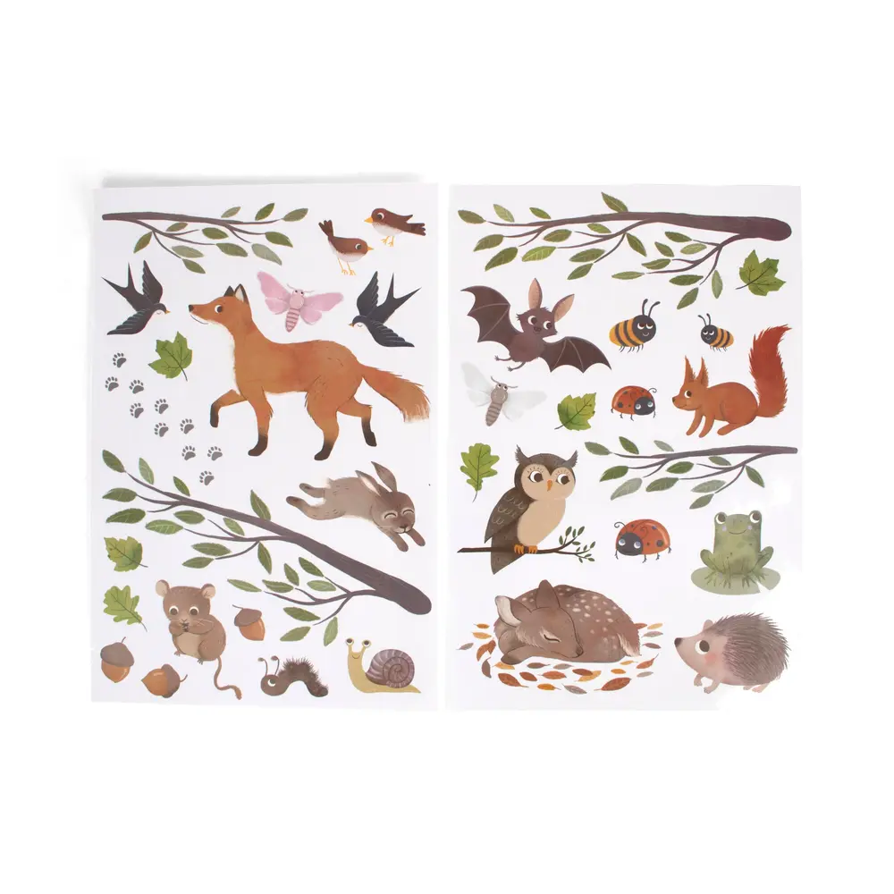 Wallstickers   Skovens Dyr fra Filibabba