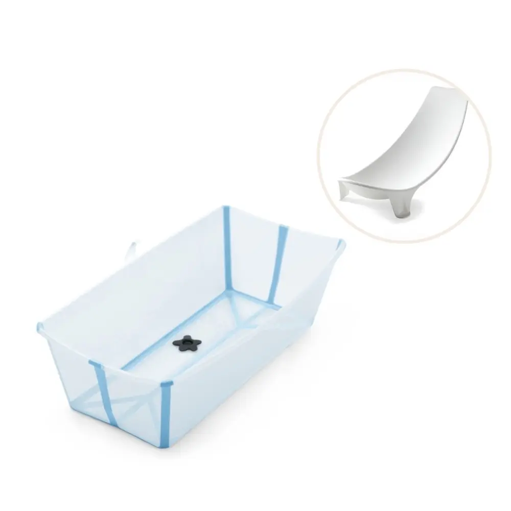 Flexi Bath Xl Inkl. Newborn Support   Ocean Blue fra Stokkeâ®