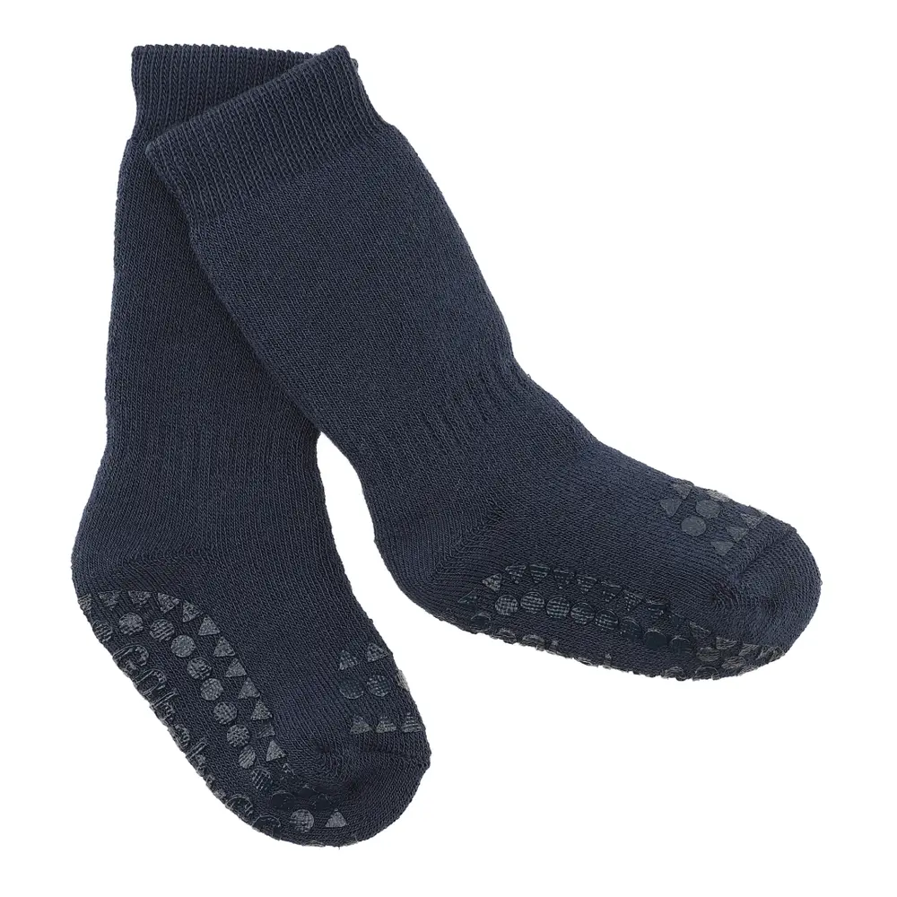 Skridsikre Strømper Terry Bomuld Navy Blue 27 30 fra Gobabygo