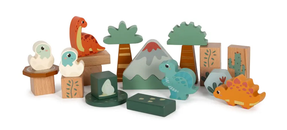 Træ Byggeklodser Dino fra Small Foot