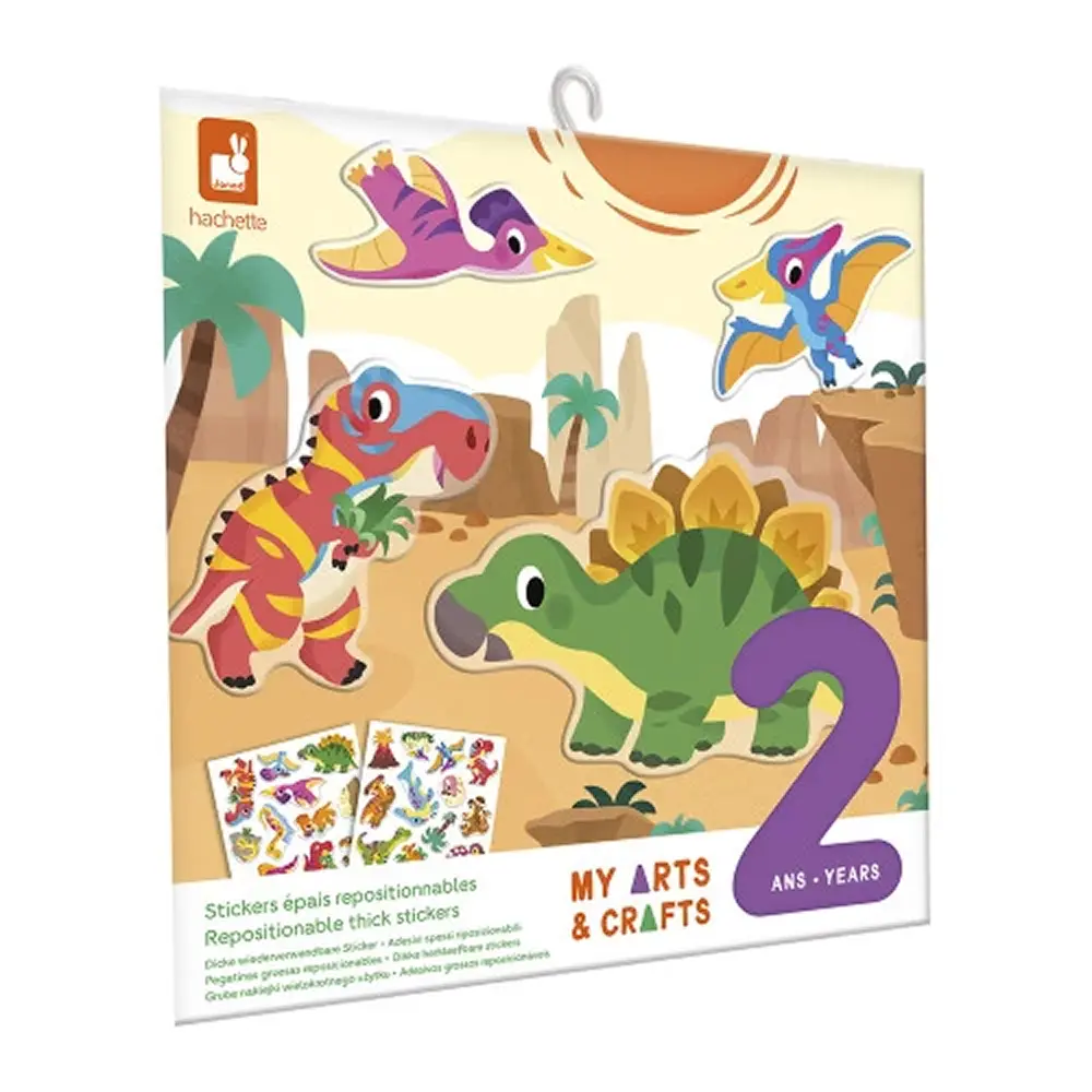 Repositionable Thick Stickers Dinosaur fra Janod
