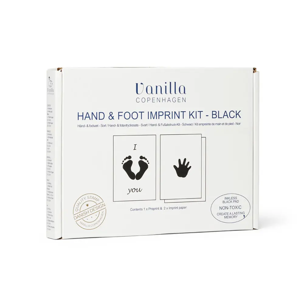 Hånd Og Fodaftryk   Stempelsæt   Sort fra Vanilla Copenhagen