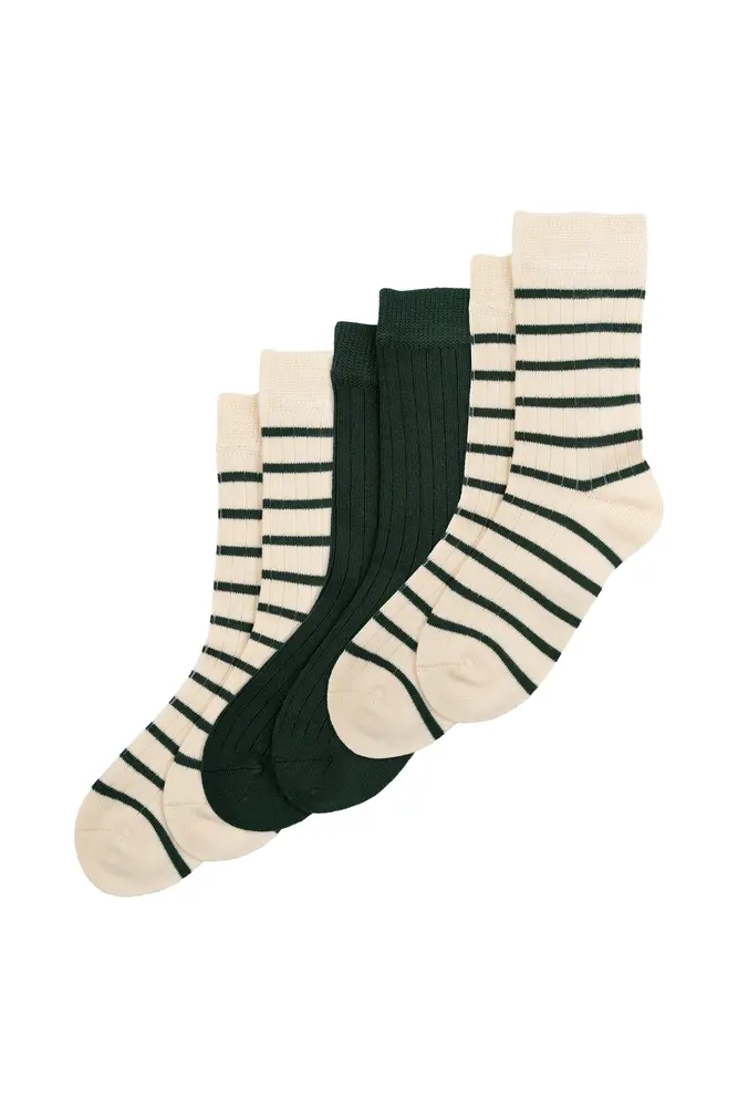 Bamboo Strømper 3 Pak   Emerald   35 38 fra Minipop