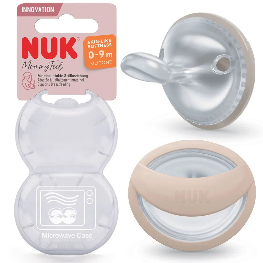 Mommyfeel Silicon S1   Grey 2 Stk fra Nuk