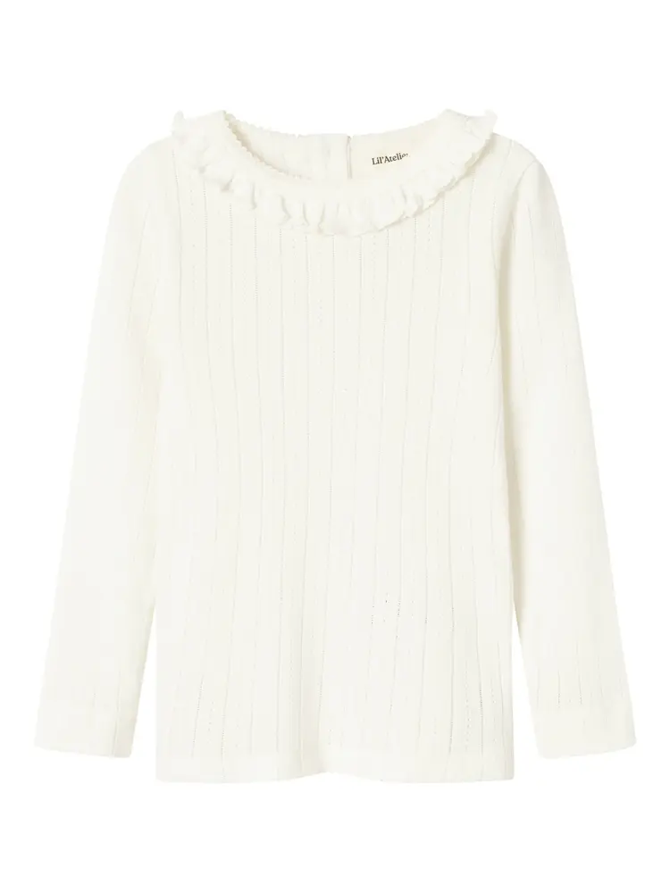 Rachel Nis Langærmet Slim Top   Coconut Milk   122 128 fra Lil' Atelier