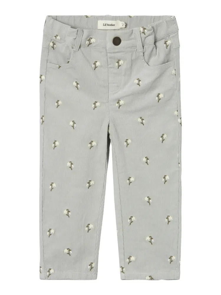 Bella Baggy Cord Bukser   Miragegray   110 fra Lil' Atelier