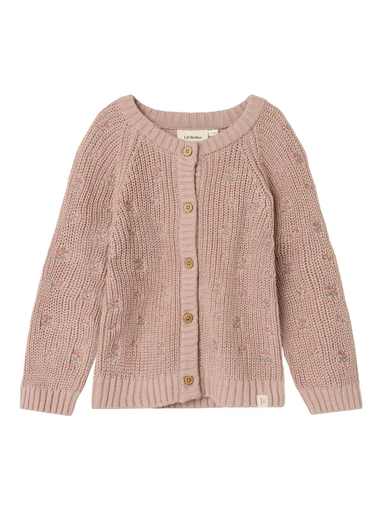 Emlen Ls Strik Cardigan   Roebuck   104 fra Lil' Atelier