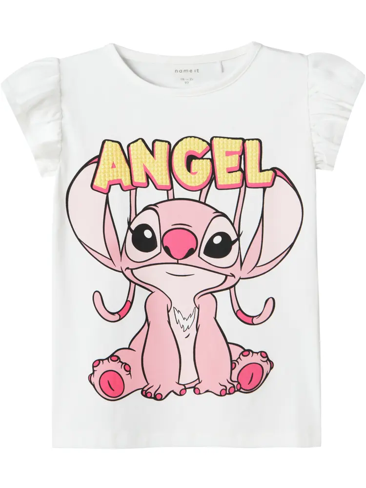 Asbiri Stitch Ss T Shirt   Brightwhit   92 fra Name It