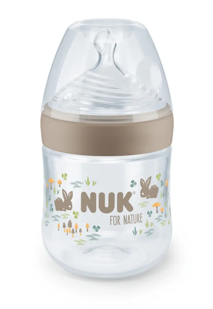 Nature Bottle Silicon 150ml Creme fra Nuk