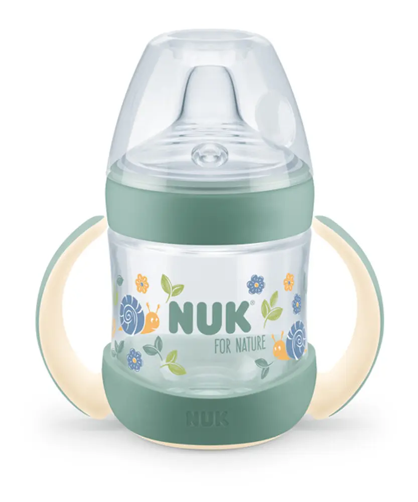 For Nature Learner Bottle Silicon   Grøn fra Nuk