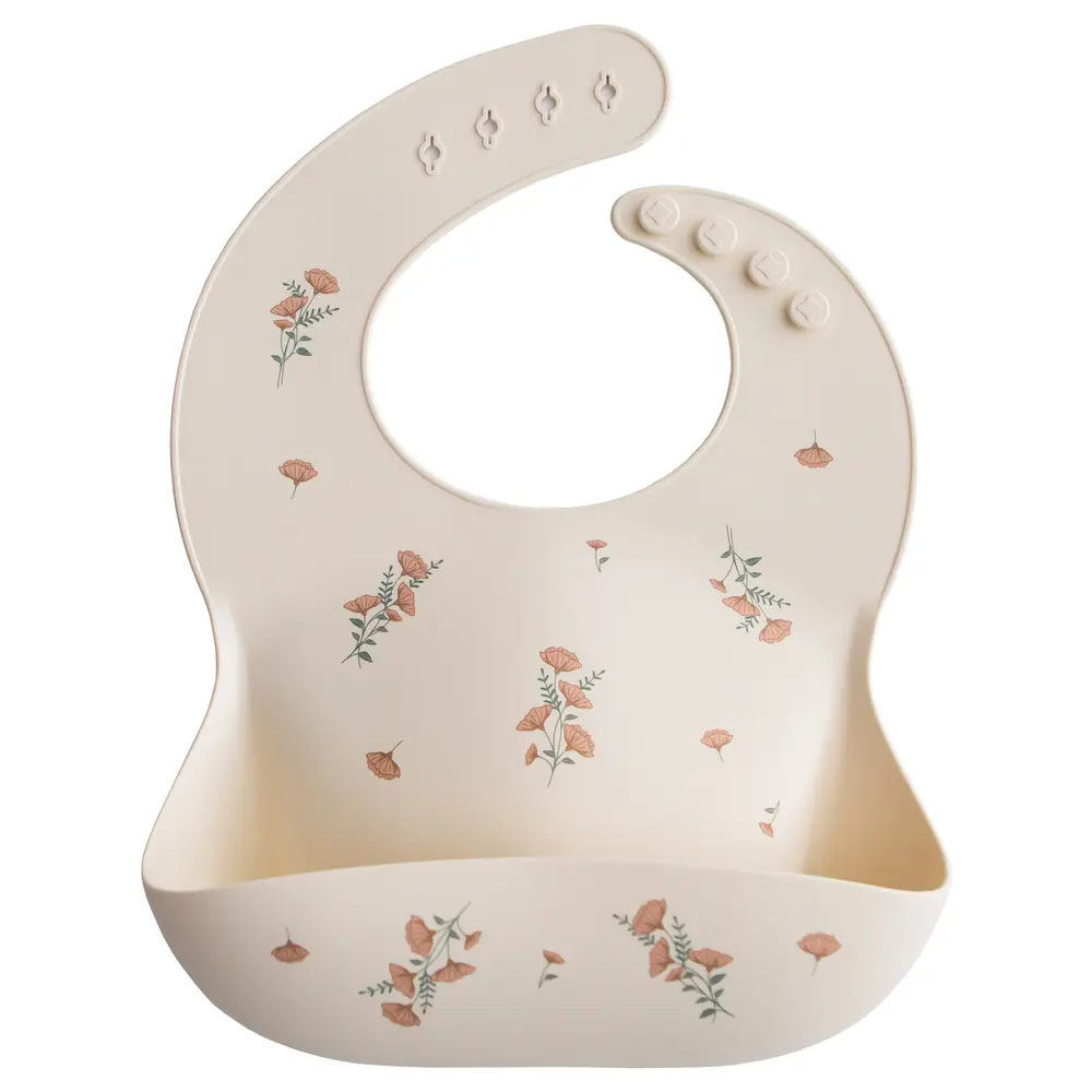 Silicone Hagesmæk Pink Flowers fra Mushie