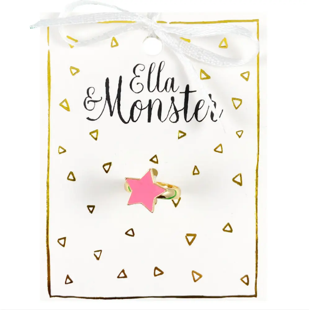 Ring Pink Star fra Ella & Monster