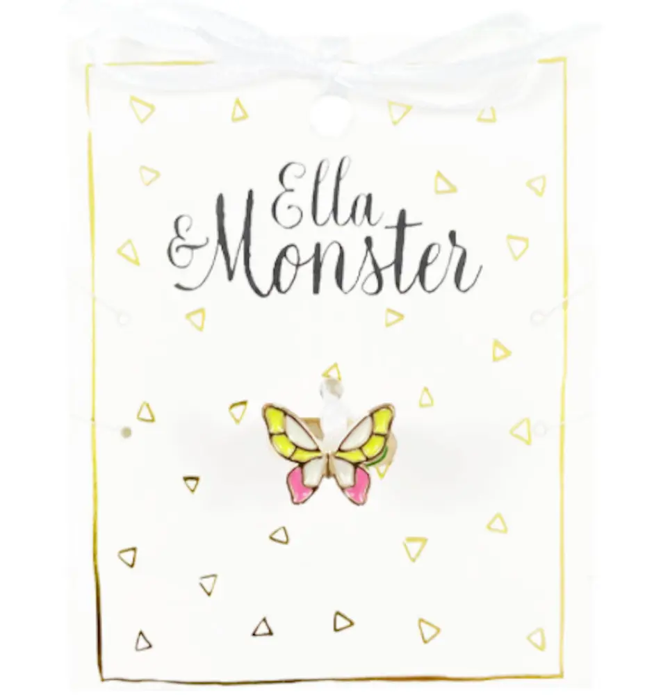 Ring Pink Butterfly fra Ella & Monster