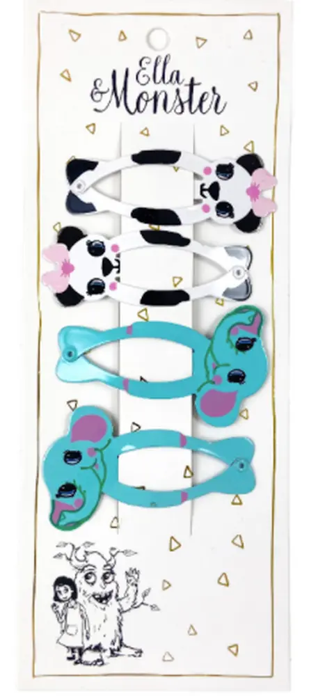 Hårclips Panda Set fra Ella & Monster