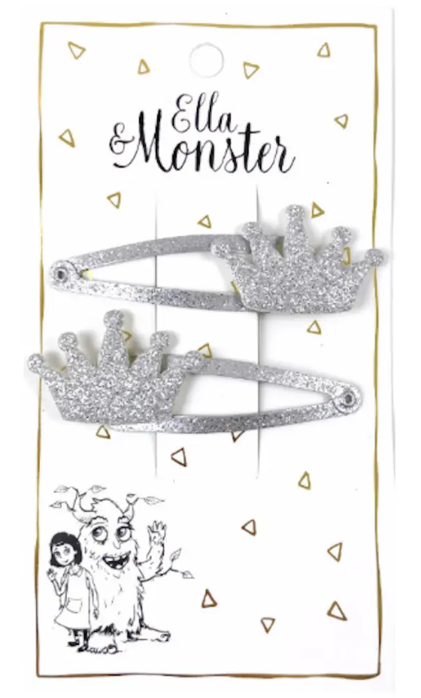 Hårclips Silver Crown fra Ella & Monster