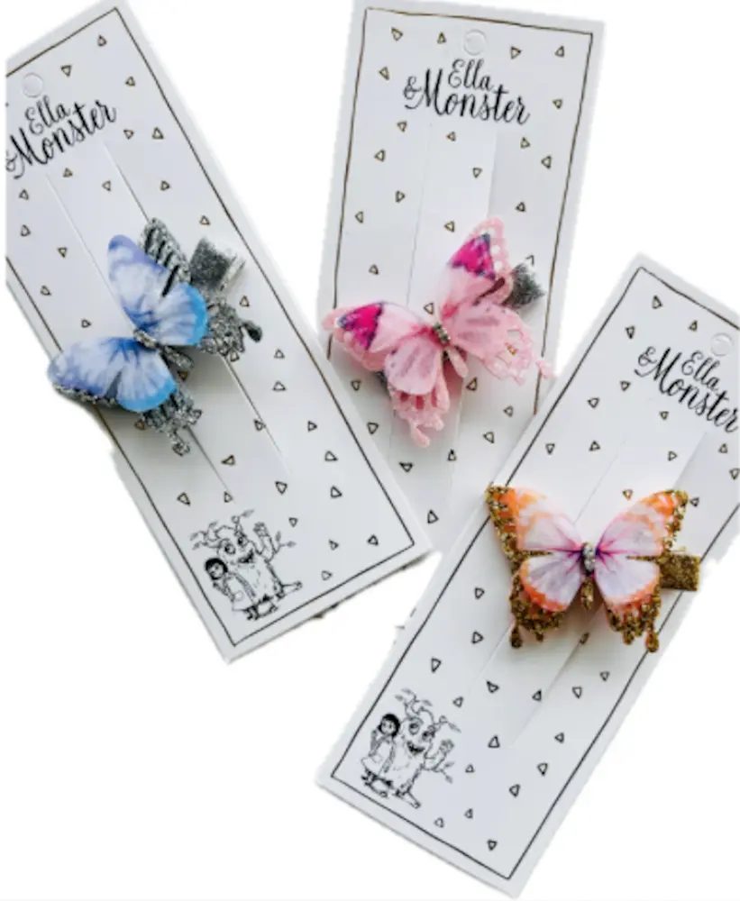 Hårclips Butterfly Dream 6 Pcs 3 Colors fra Ella & Monster