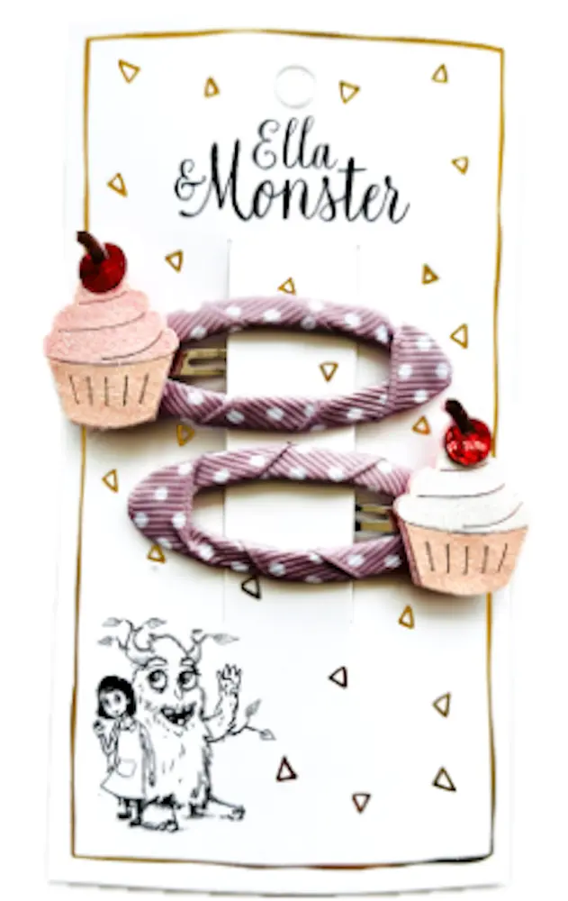 Hårclips Cherry Cupcake fra Ella & Monster