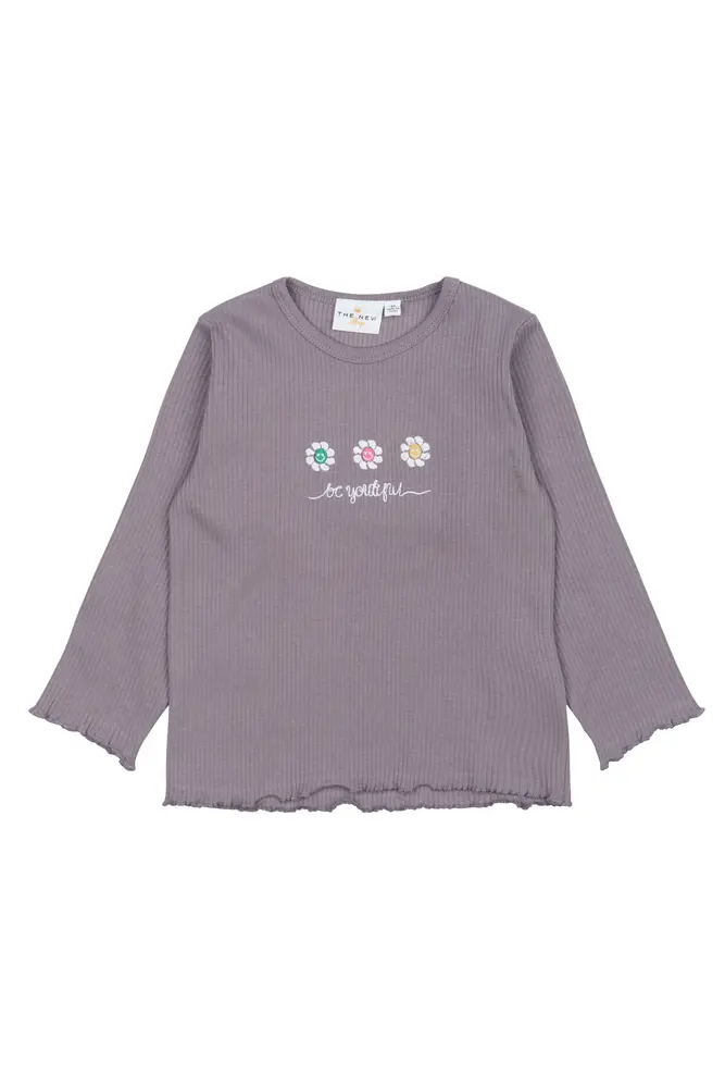 Princess Rib Bluse   Gray Ridge   104 fra The New Siblings