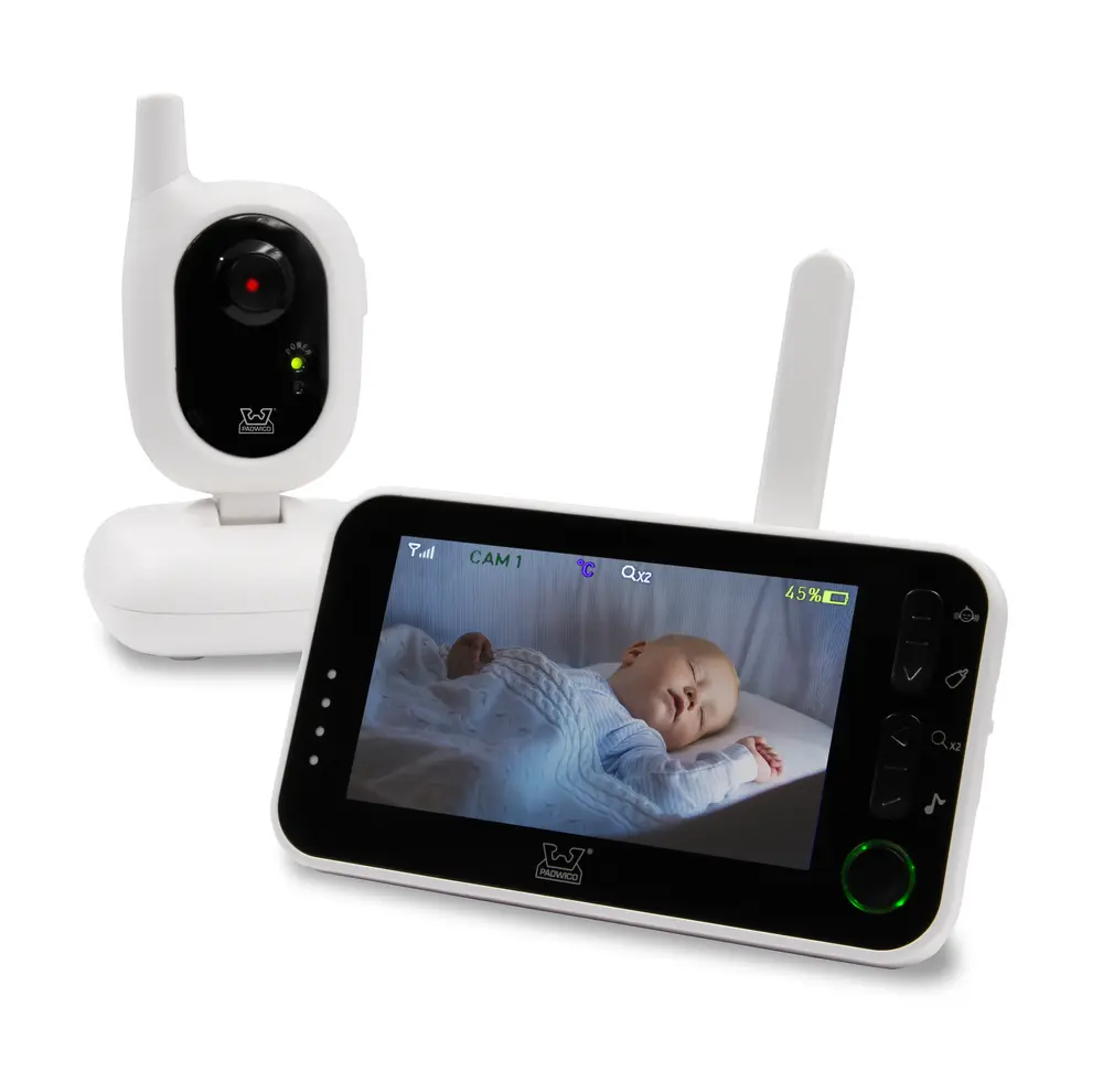 V8 Babyalarm   Video   Genopladeligt Batteri fra Padwico