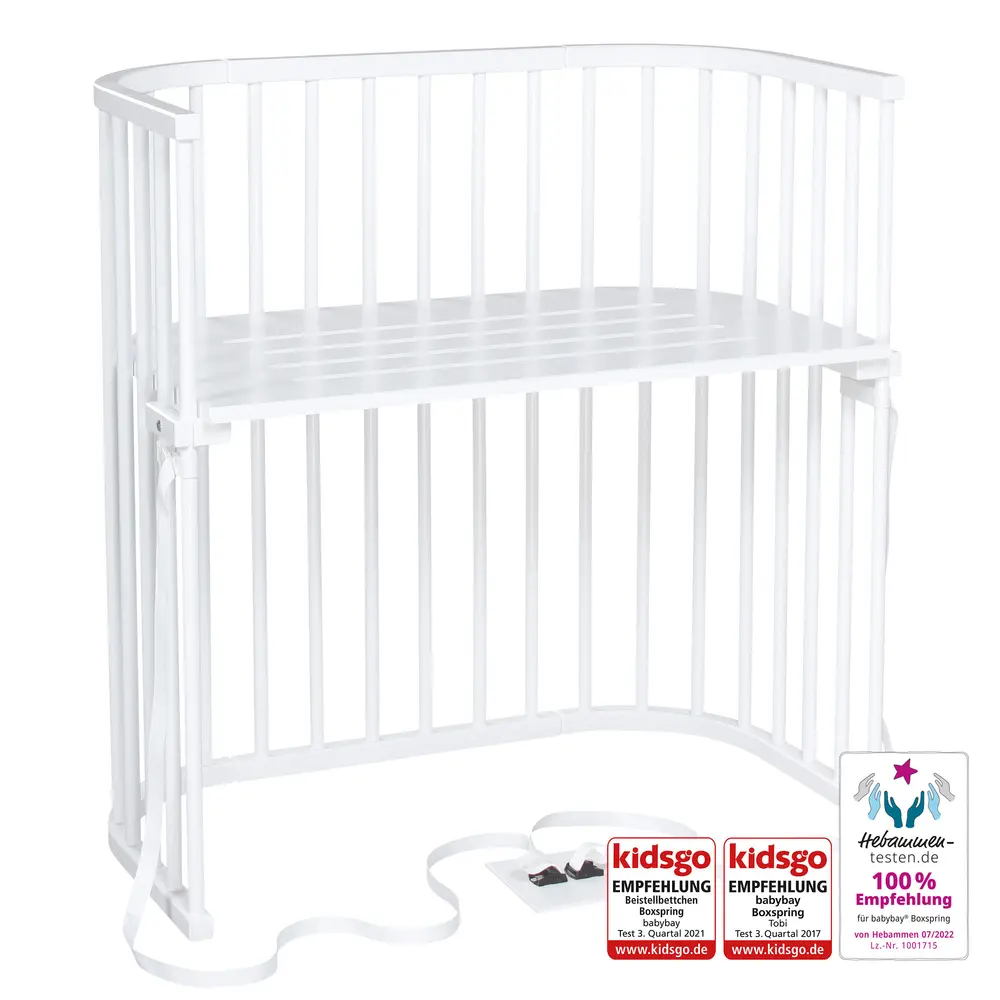 Boxspring Bedside Crib   Hvid fra Babybay