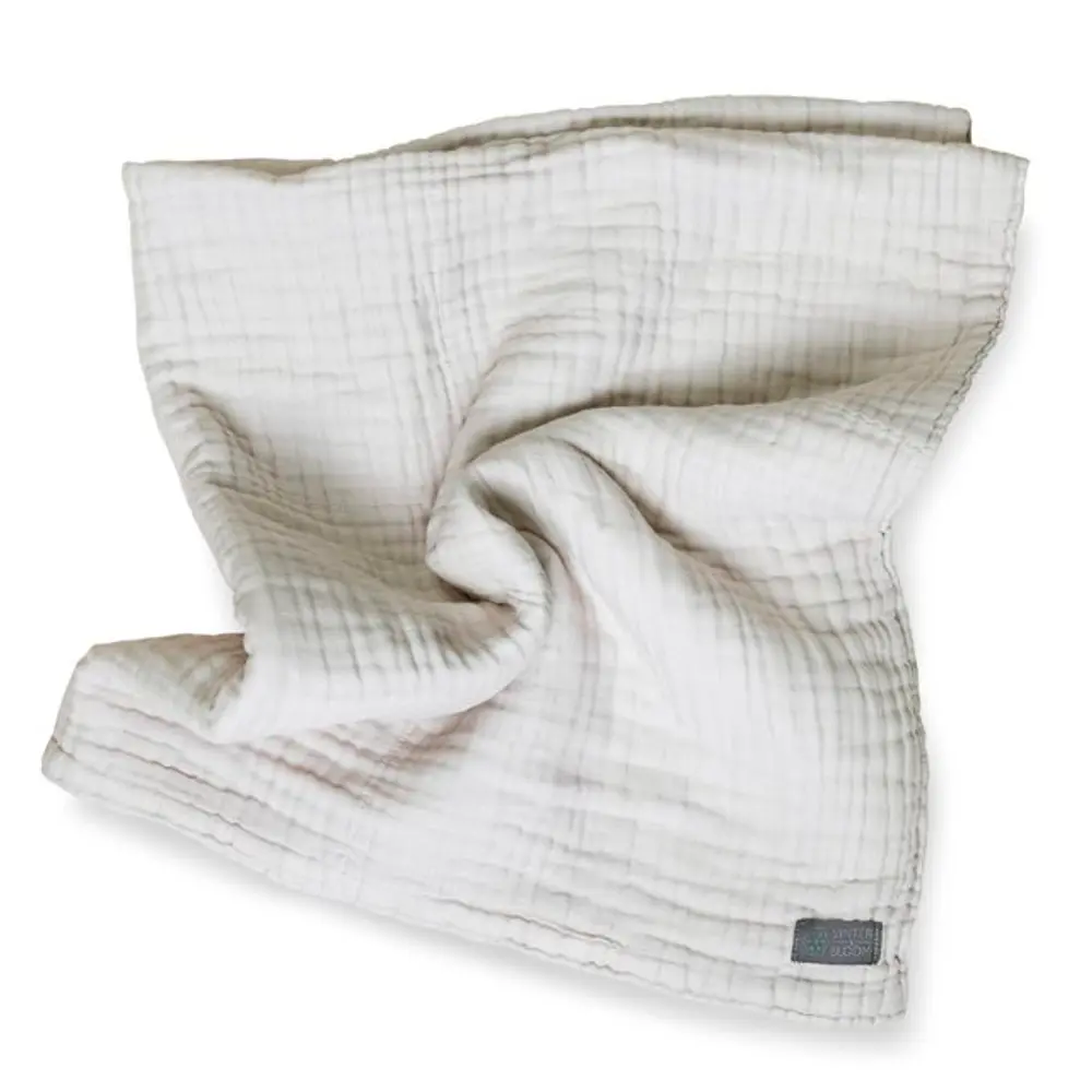 Tæppe, Muslin, Dove Grey fra Vinter & Bloom