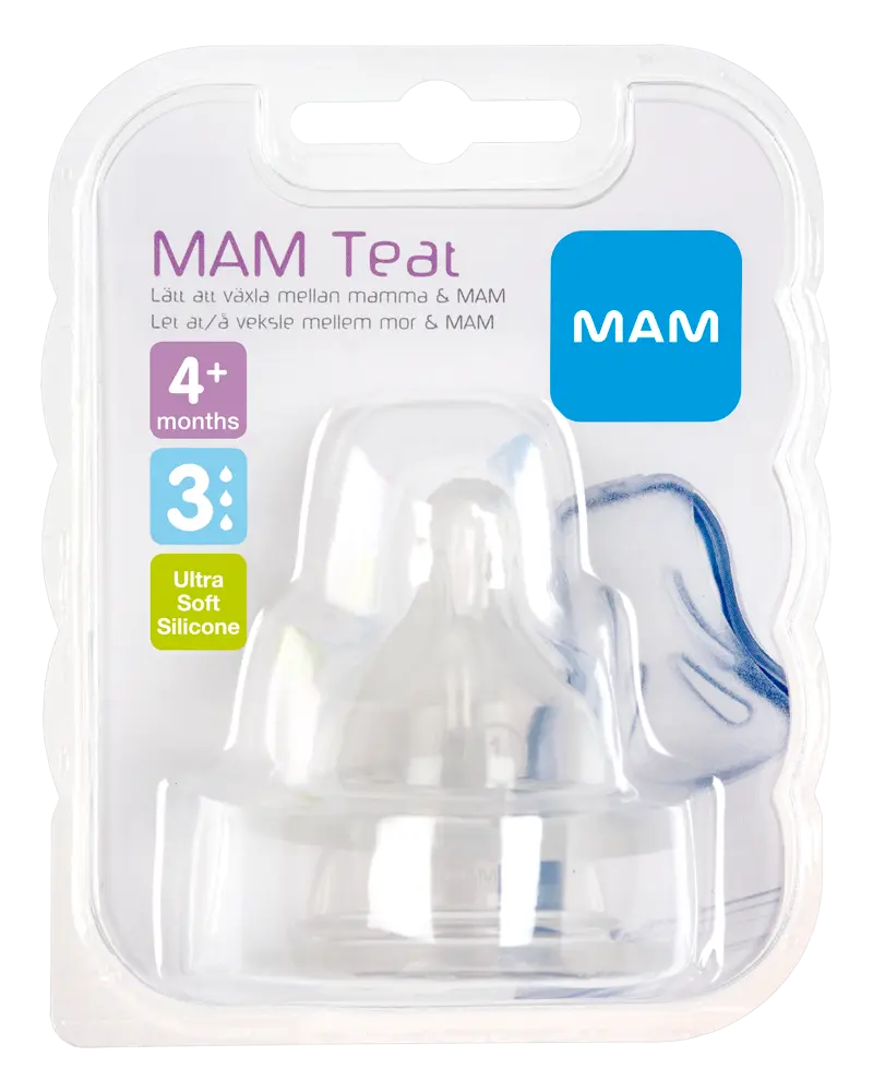 2 Pak Flaskesutâ teat,â størrelseâ 3 fra Mam