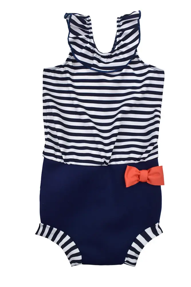 Happy Nappy Costume   Navy Stripe   6 14 Mdr. fra Splash About