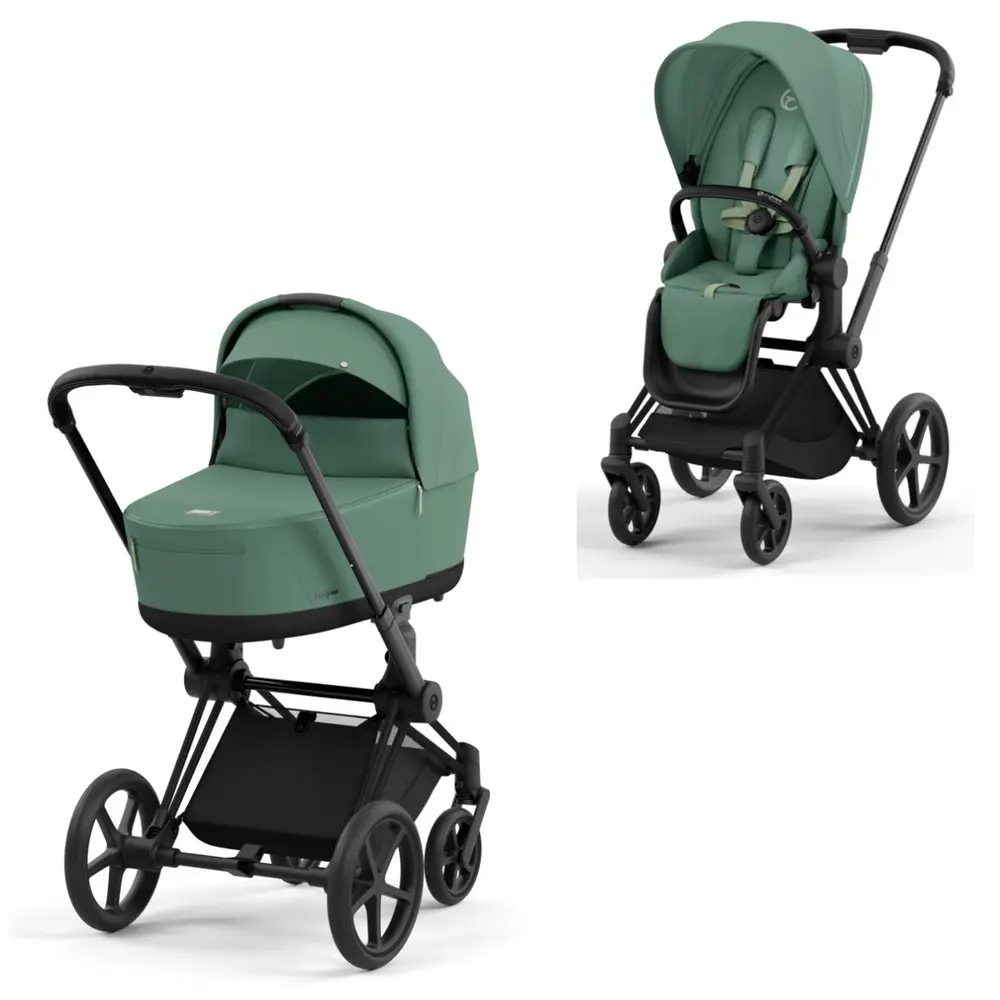 Priam Duovogn   Leaf Green Matt Black fra Cybex