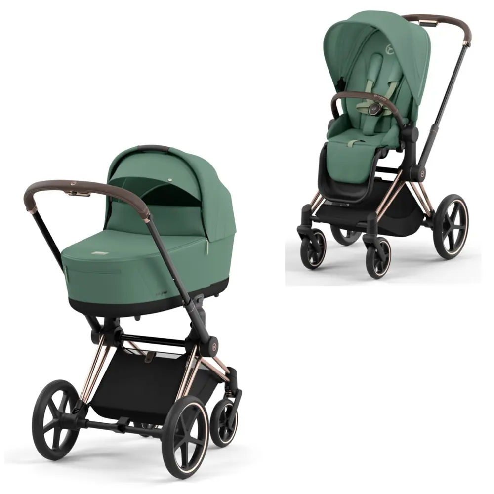 Priam Duovogn   Leaf Green Rosegold fra Cybex
