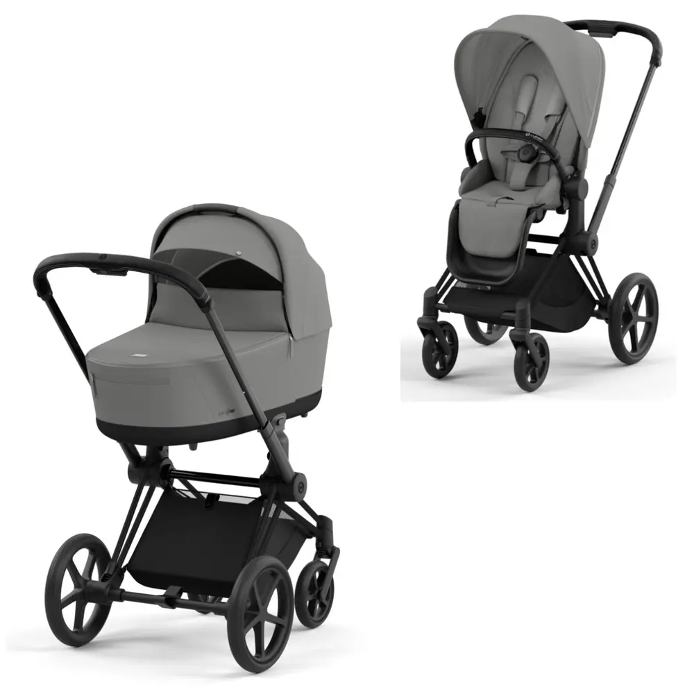 Priam Duovogn   Mirage Grey Matt Black fra Cybex