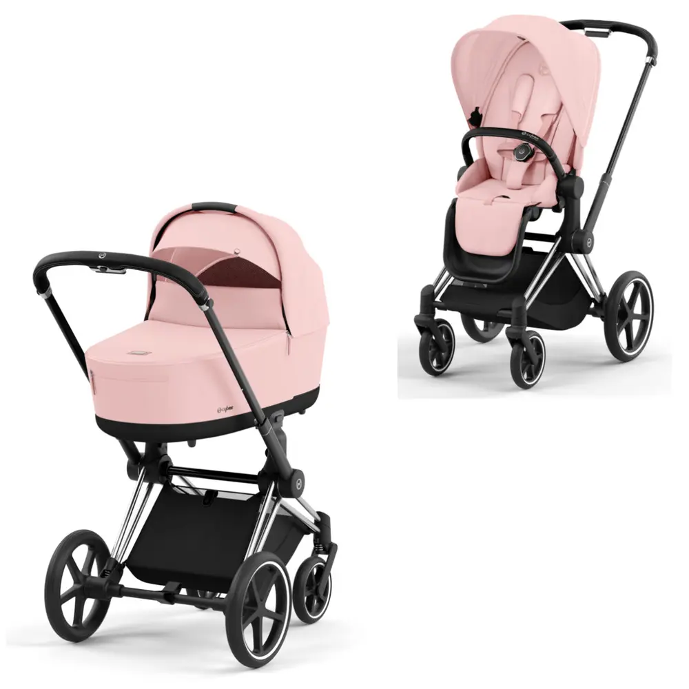 Priam Duovogn   Peach Pink Chrome Black fra Cybex