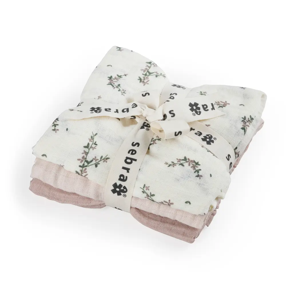 Stofbleer, 3 Stk., Powder Blossom, Rose fra Sebra