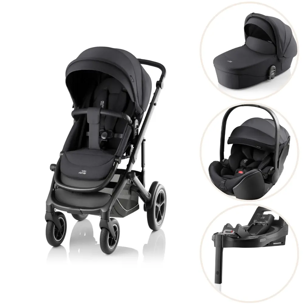 Smile 5z Style Inkl. Liggedel, Babysafe Pro Og Vario Base   Carbon Black fra Britax Römer