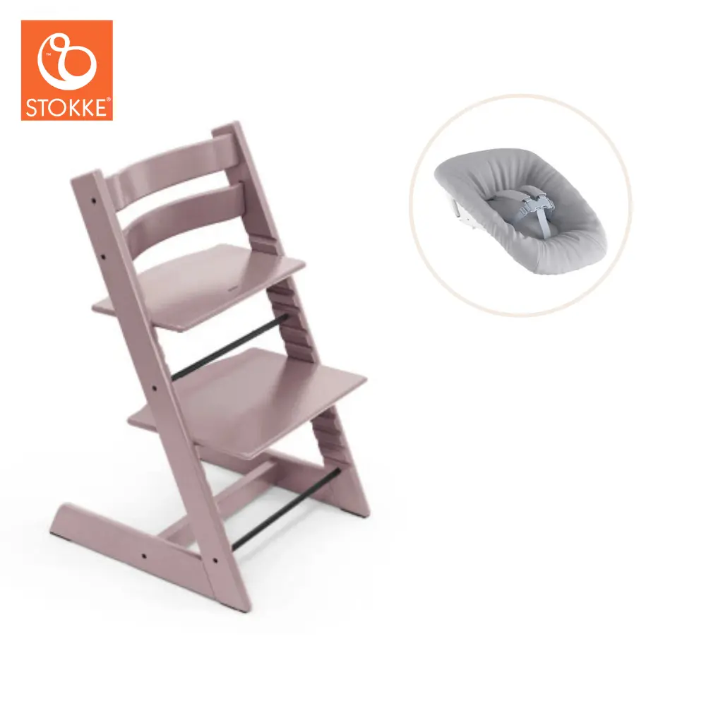 Højstol Bøg Inkl. Newborn Sæt   Glacier Green fra Tripp Trappâ®