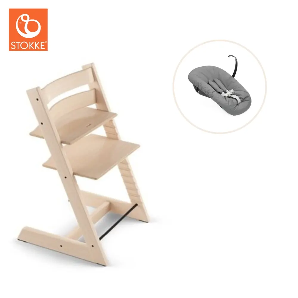 Højstol Bøg Inkl. Newborn Sæt   Natur fra Tripp Trappâ®