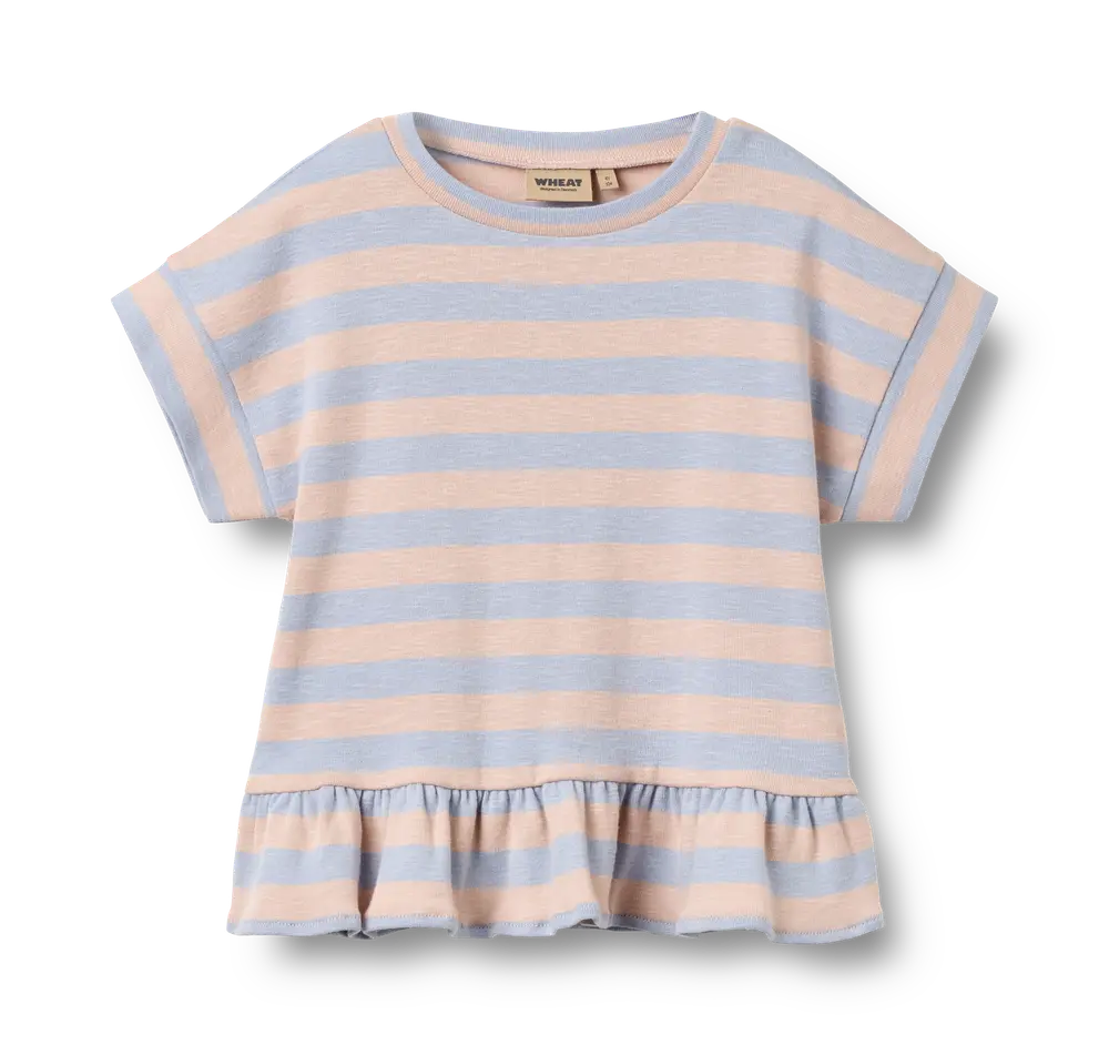Marie T Shirt   Powder Stripe   110 fra Wheat