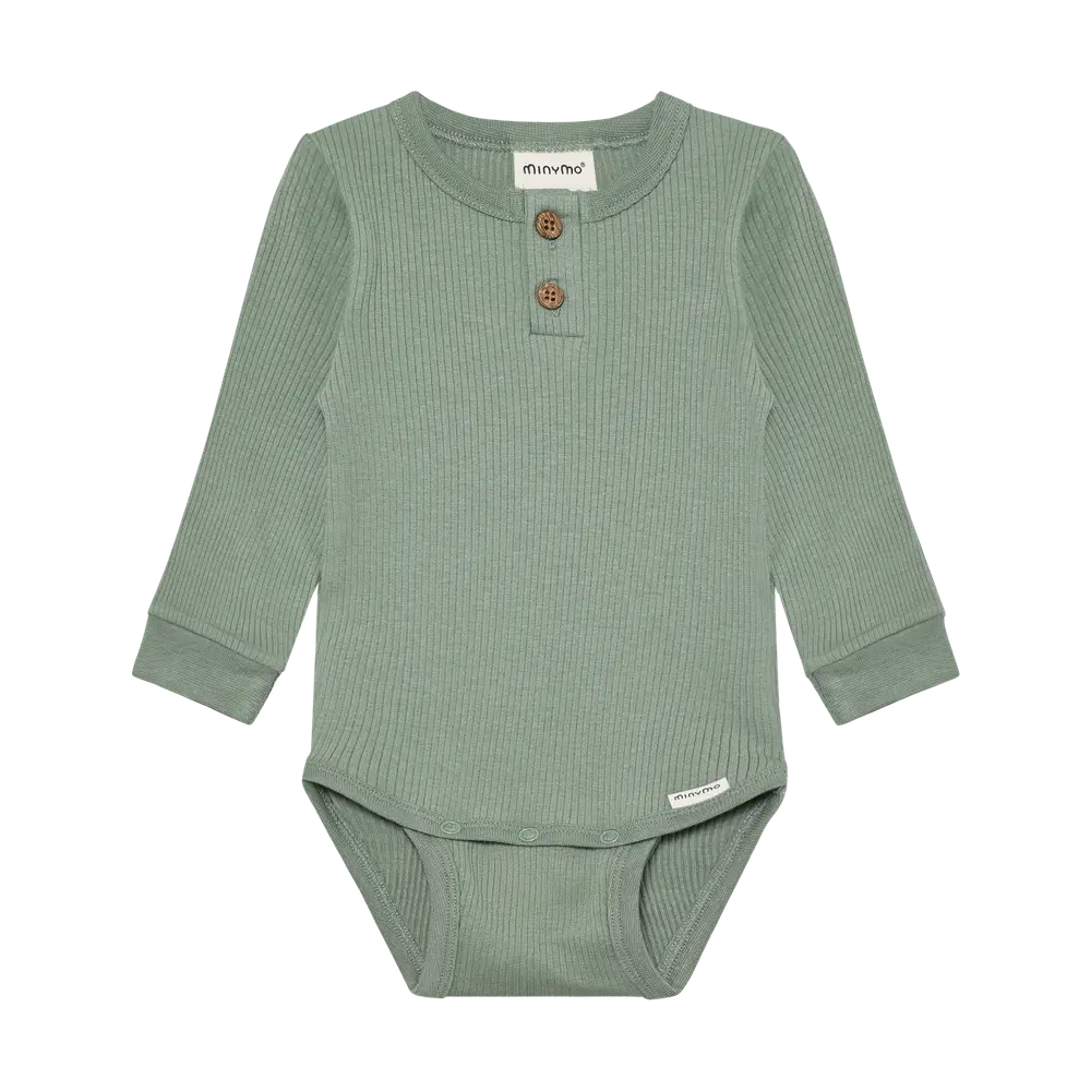 Langærmet Rib Body   Lily Pad   68 fra Minymo