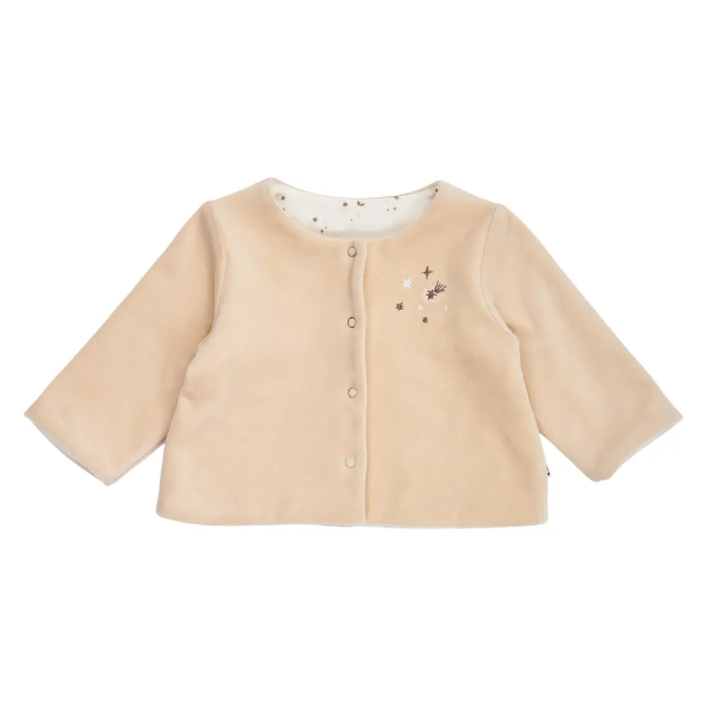 Velour Vendbar Jakke Oat 62 fra Müsli