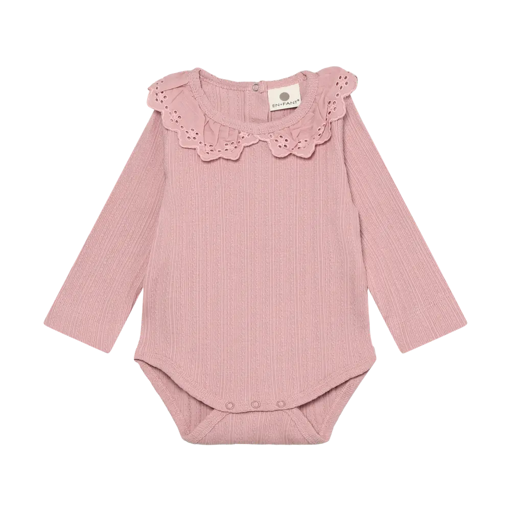 Langærmet Pointelle Body   Zephyr   62 fra En Fant