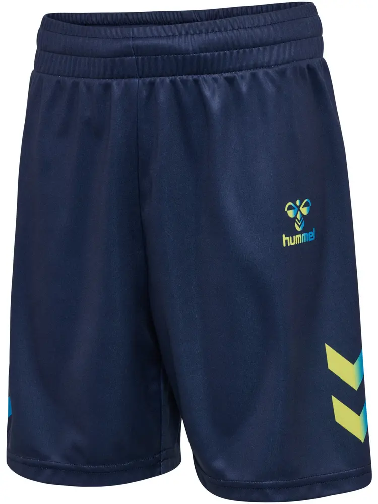 Shimmer Shorts   Dress Blues Limeade   110 fra Hummel