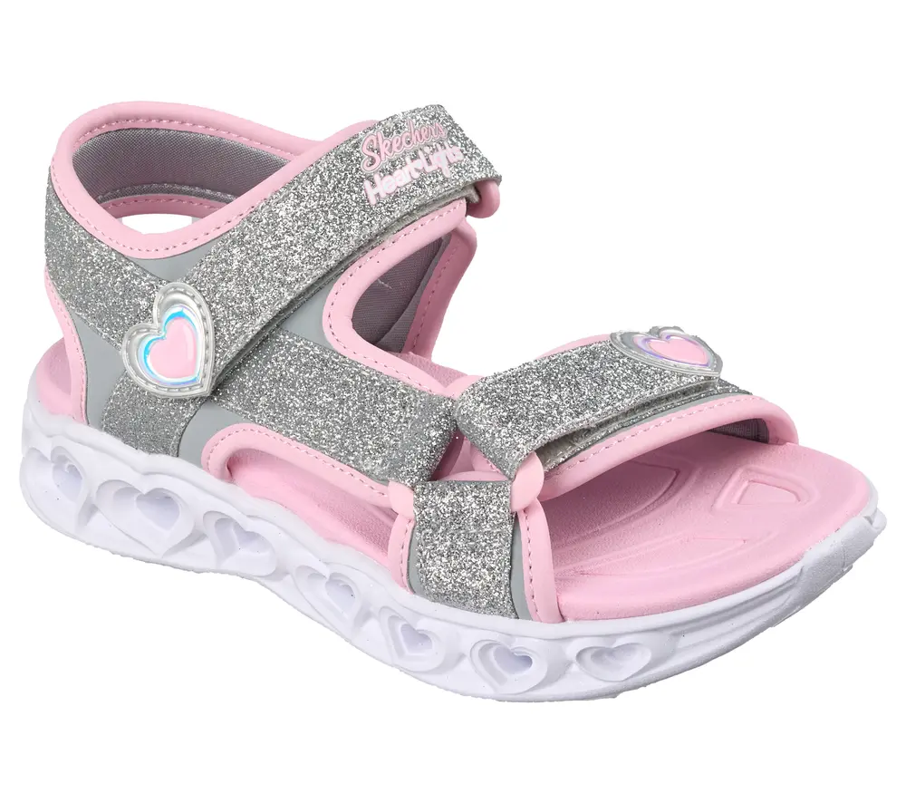Heart Lights Sandals   Silver   27 fra Skechers