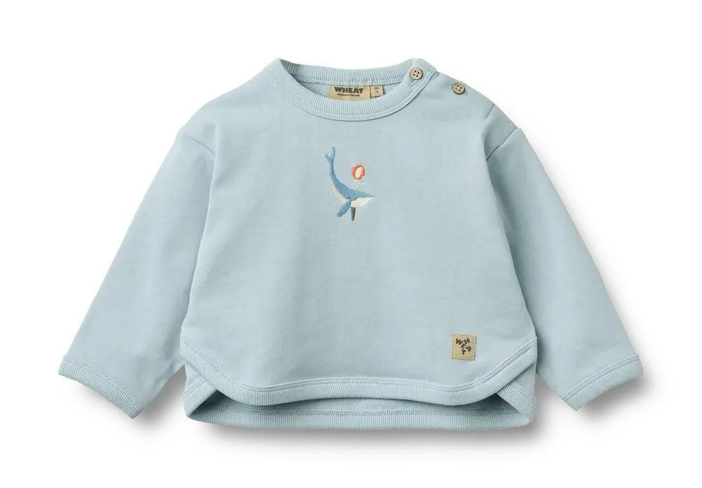 Emery Sweatshirt Summer Sky 62 fra Wheat