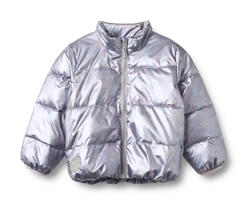 Ullu Letvægts Puffer Jakke Silver Sky Flower 98 fra Wheat