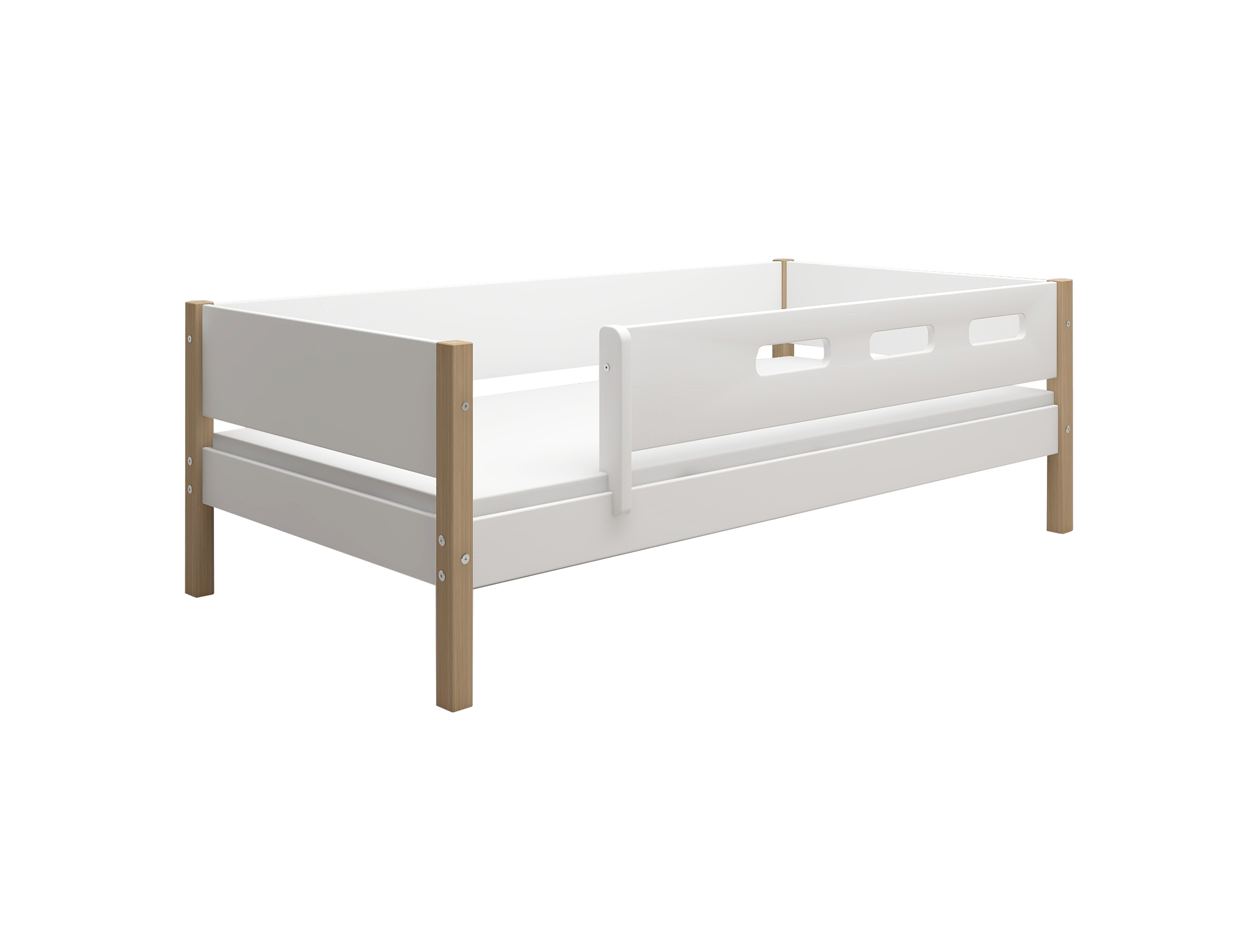 Nor Enkeltseng 90x200 Cm M. Cut Out Sengehest Hvid Eg fra Flexa