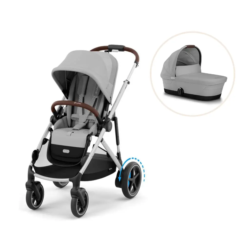 E Gazelle S Inkl. Liggedel   Stone Grey fra Cybex