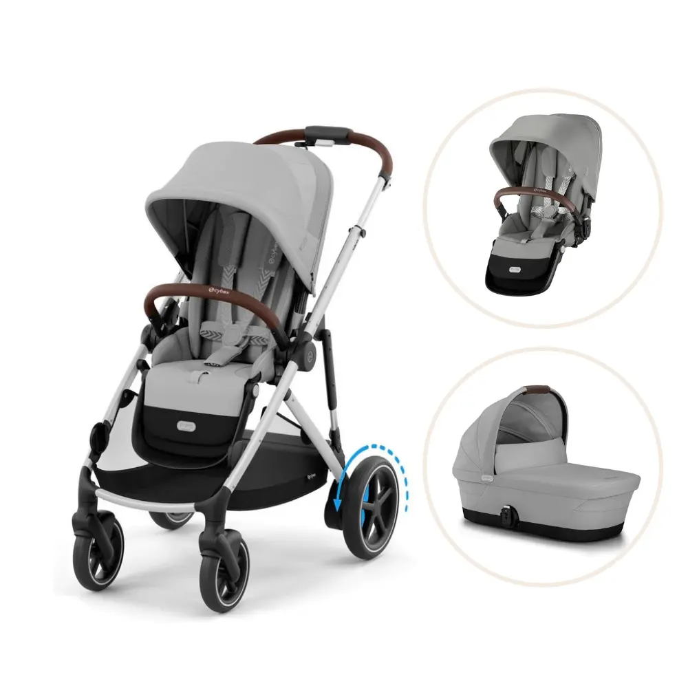 Egazelle Søskendevogn   Stone Grey fra Cybex