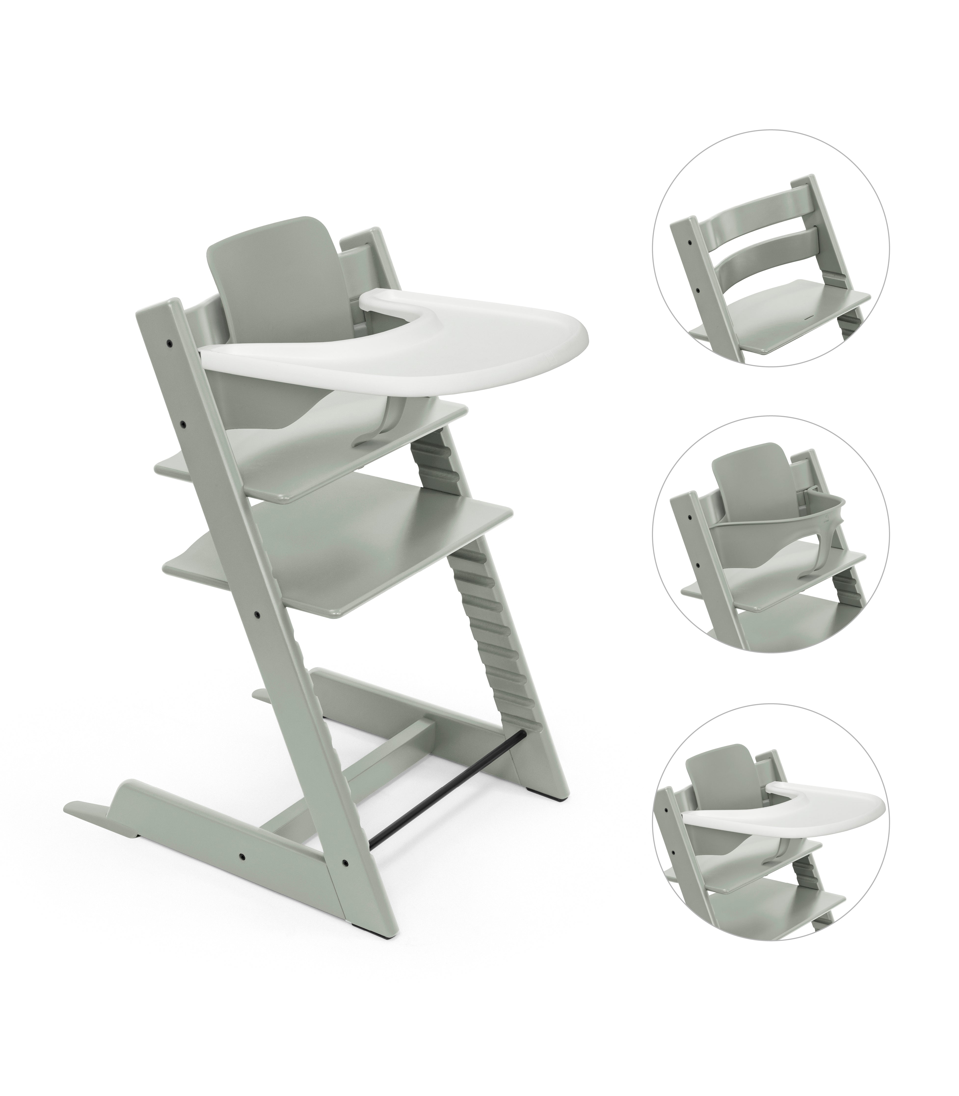 Tripp Trapp Bundle   Højstol, Babyset Og Tray   Glacier Green fra Stokke