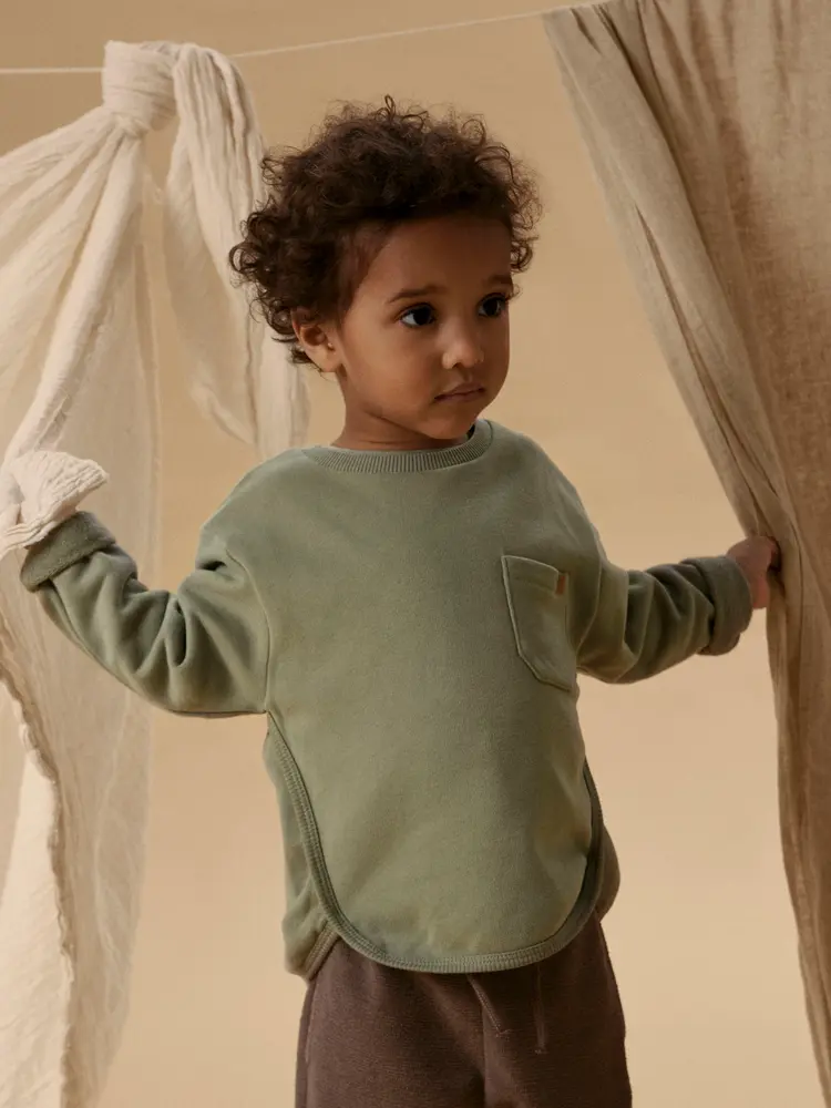 Ilondon Sweatshirt   Seagrass   104 fra Lil' Atelier